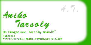 aniko tarsoly business card